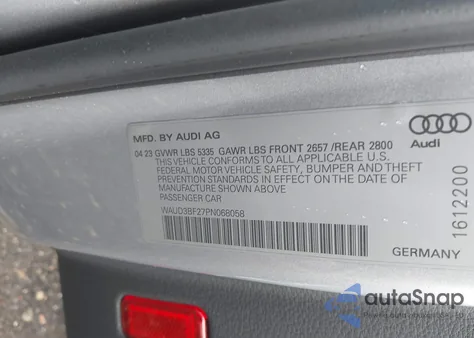 2023 Audi A6 Premium 45 Tfsi Quattro S Tronic from USA, damaged, VIN WAUD3BF27PN068058